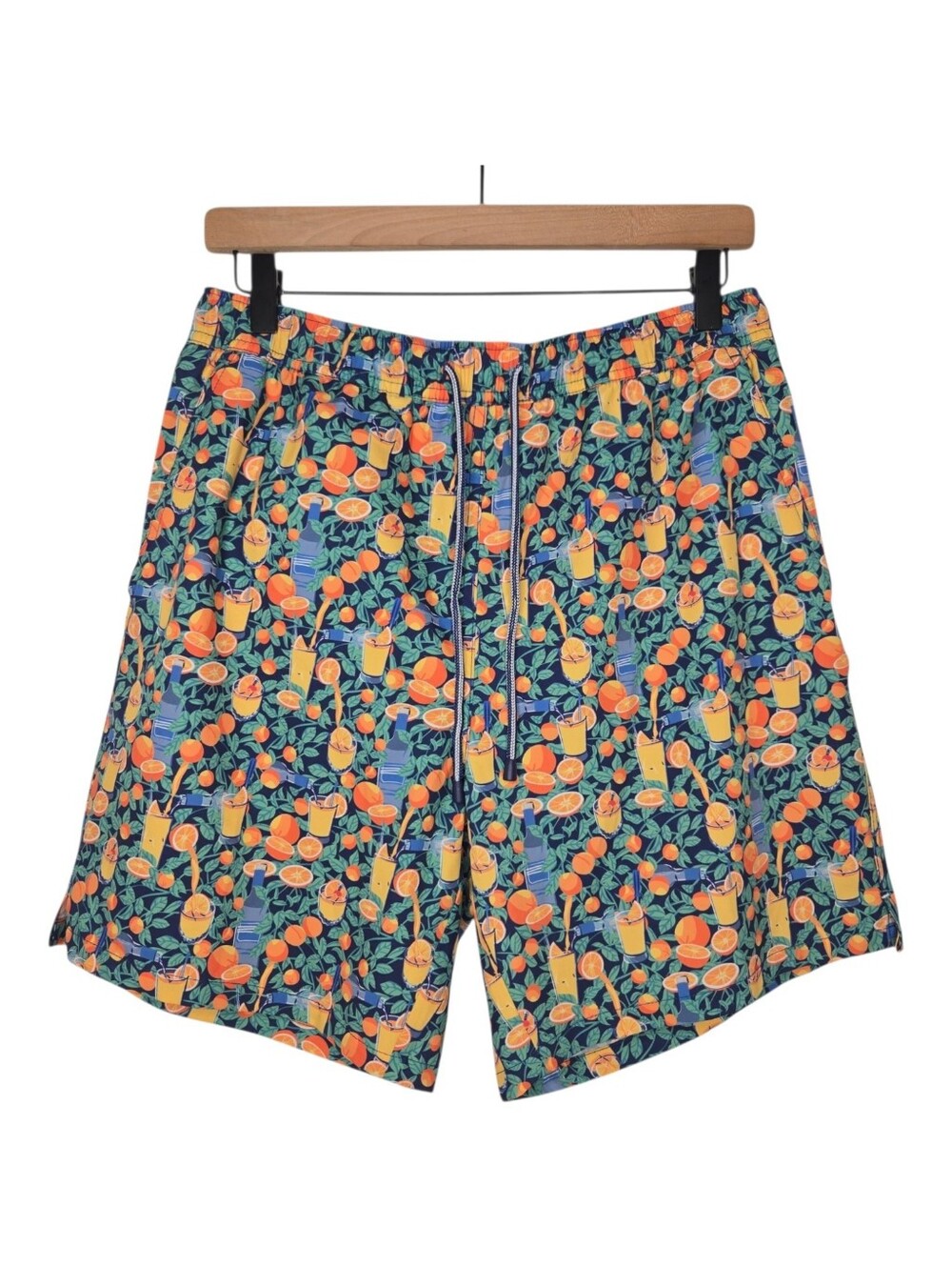 Peter Millar Mens 7" Summertime Screwdriver Print Swim Trunks Medium